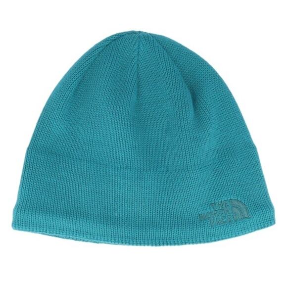 The North Face Bones Recycled Beanie Hat Knitted Harbor Blue One Size NWT - Picture 1 of 10